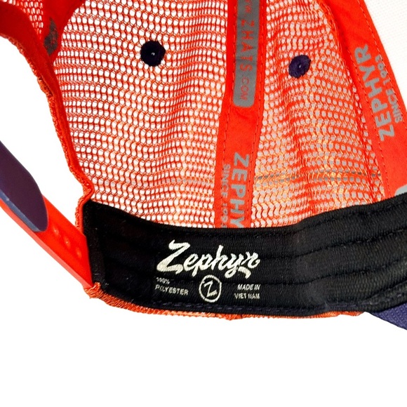 Clemson Tigers Mesh Snapback Hat Cap Paw Orange Purple Embroidered Adjustable - Picture 3 of 10